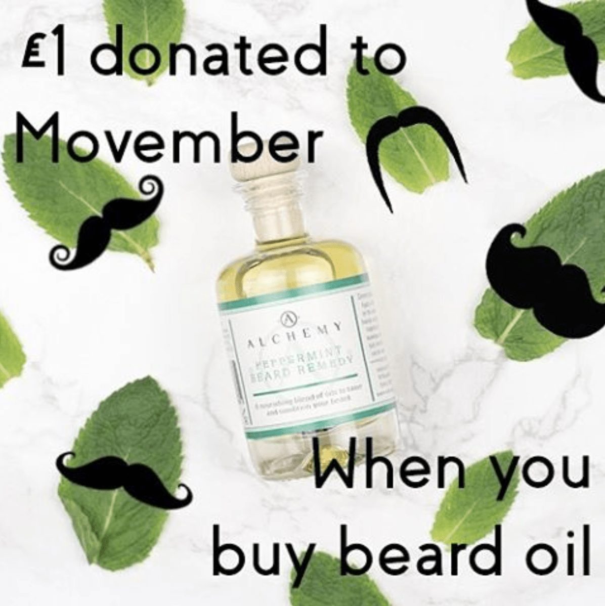 £1 donated to Movember when you buy beard oil
